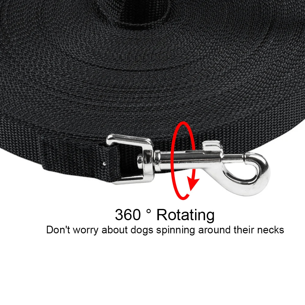Large Nylon Leash with comfortable sponge handle for dogs - 6M 10M and 15M - 5 colors