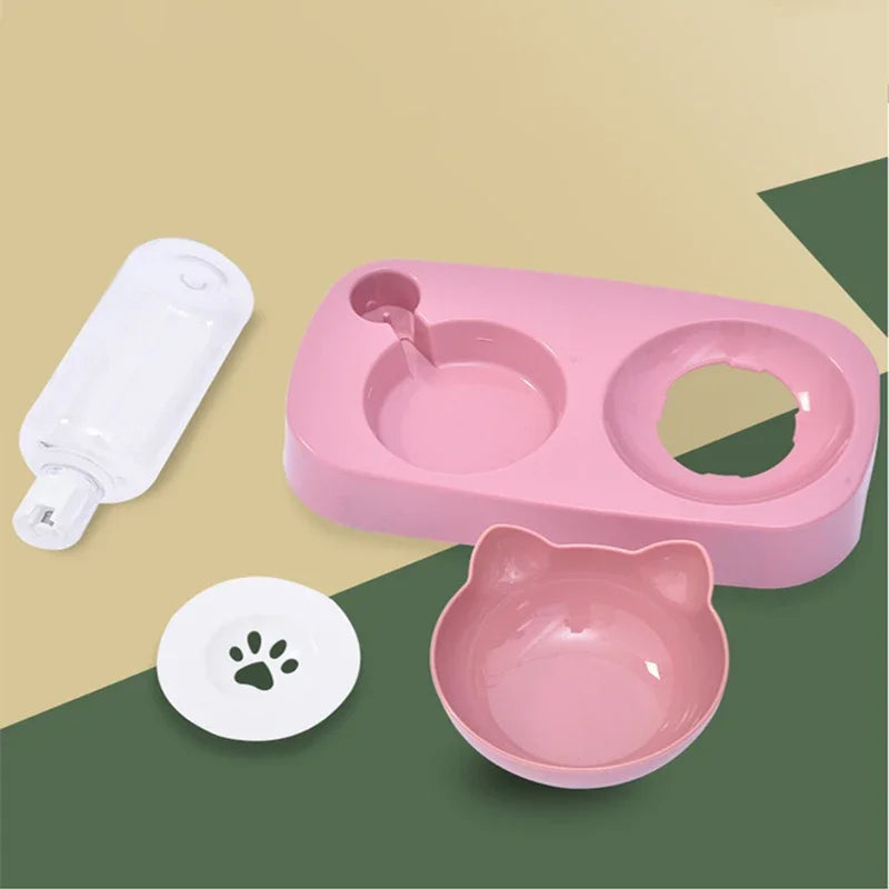 Bowl and water dispenser for cats and small dogs