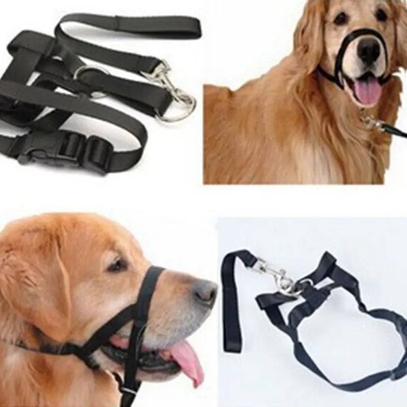 Adjustable Nylon Harness Muzzle for Dogs - 5 Colors