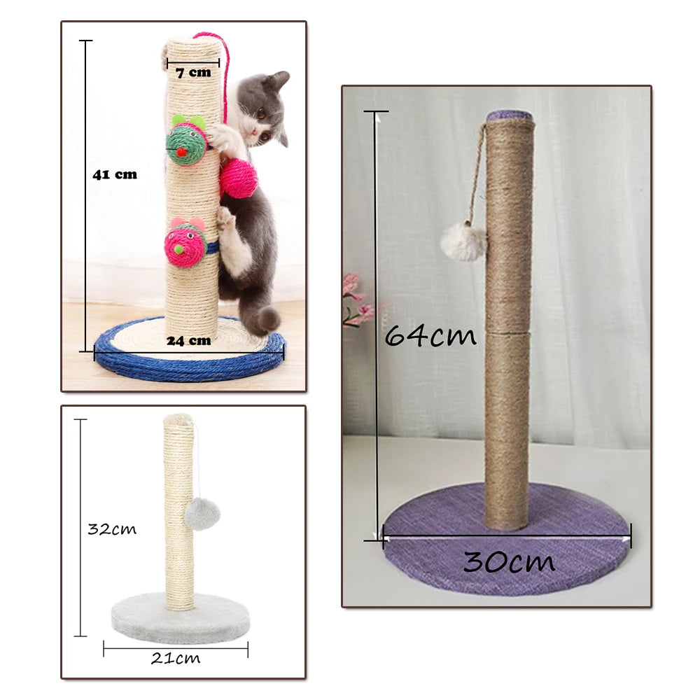 Cat scratching post with ball 64cm x 30cm