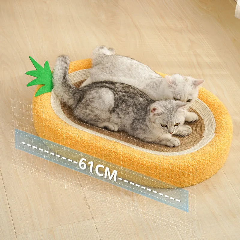 “Pineapple” Sisal scratching bed for cats