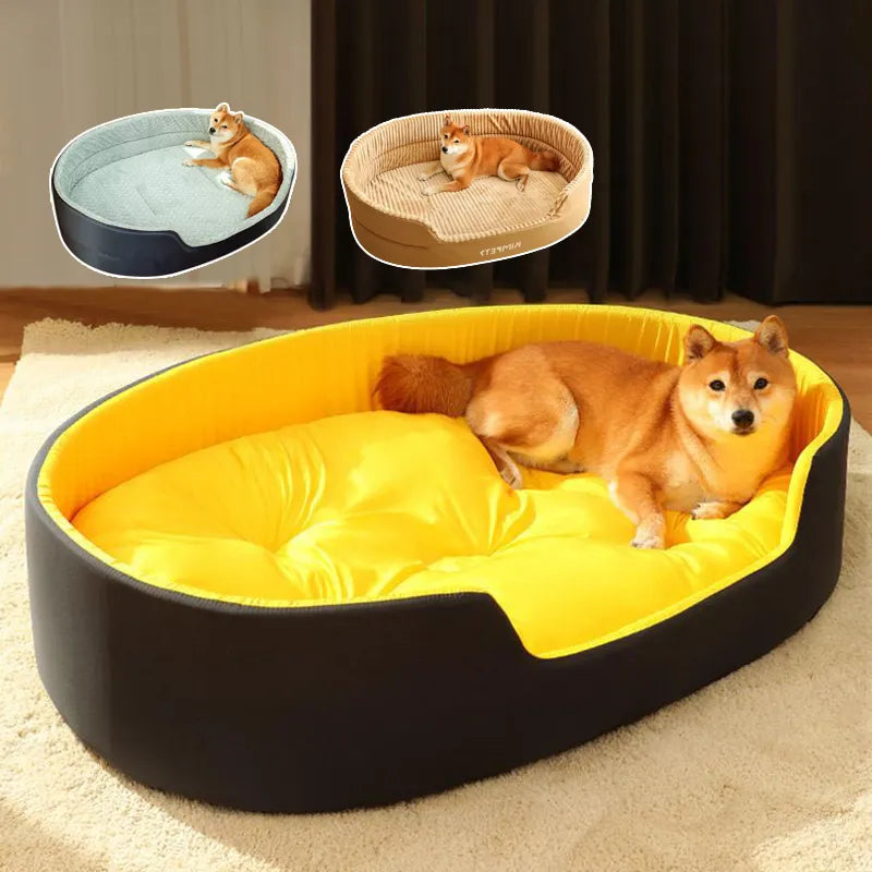 Universal bed for dogs and cats from S-XXL black and white