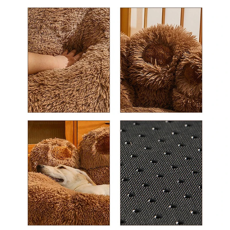 Canapé-lit lavable en peluche pour chien et chat de 60cm - 3 coloris