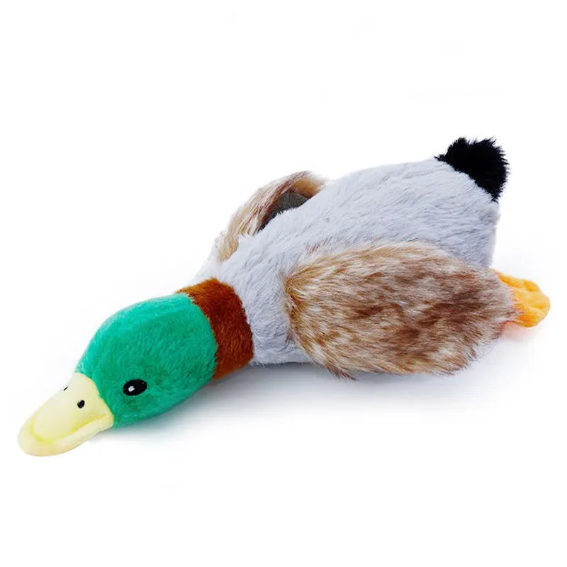 Squeaky duck-shaped dog plush toy - 3 models