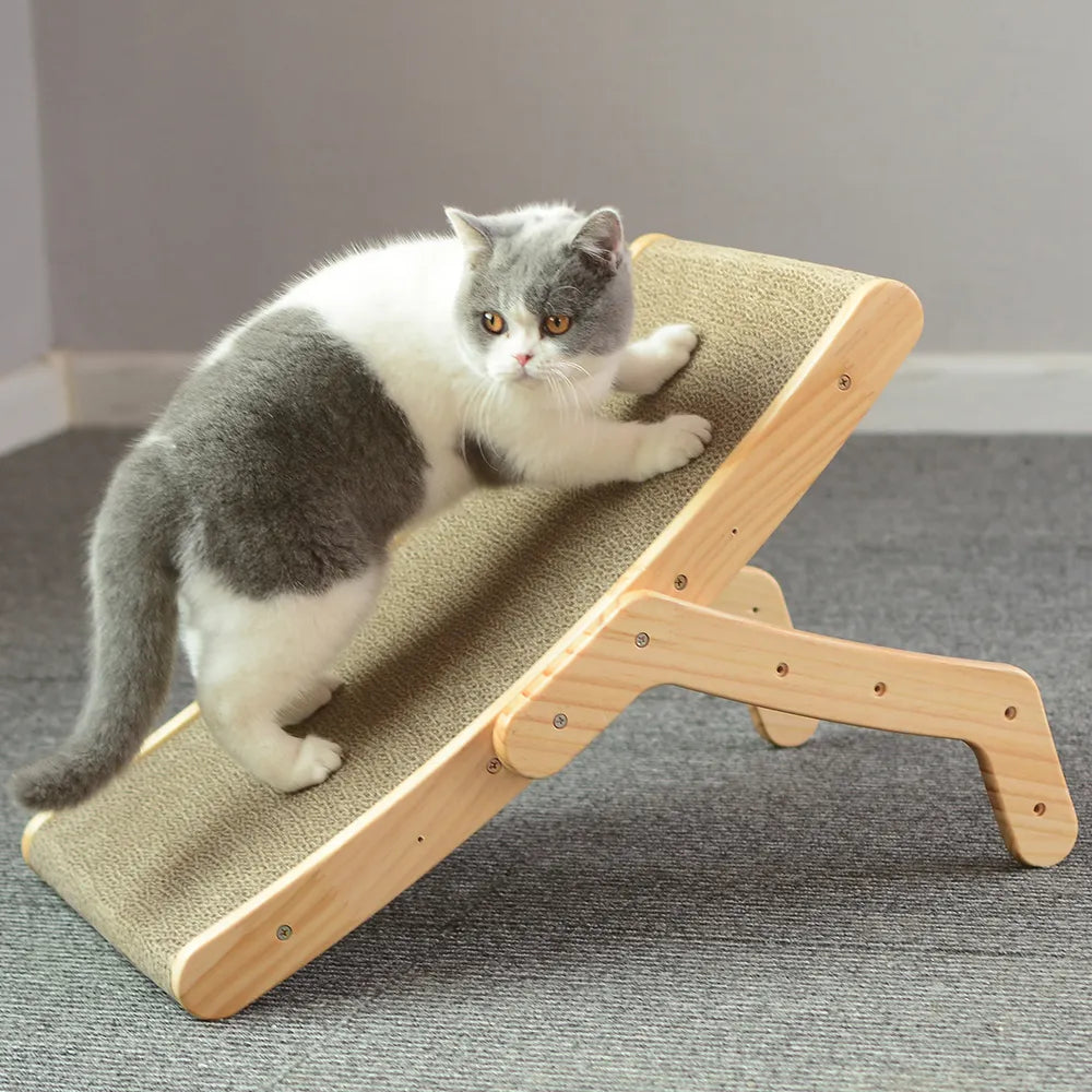 Cat scratching bed with wooden frame 3 in 1 - 32cm x 51cm (Large model)