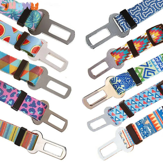 Ceinture de sécurité de voiture design pour chien et chat - 13 coloris