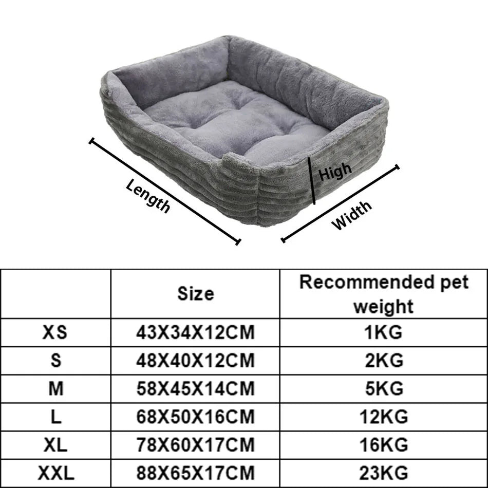 Basket-shaped bed for light gray and white dogs and cats