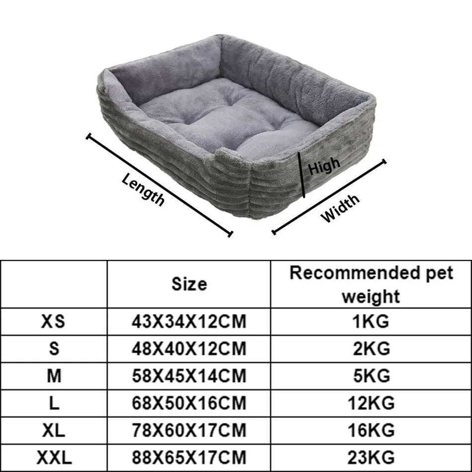 Basket-shaped bed for blue and orange dogs and cats