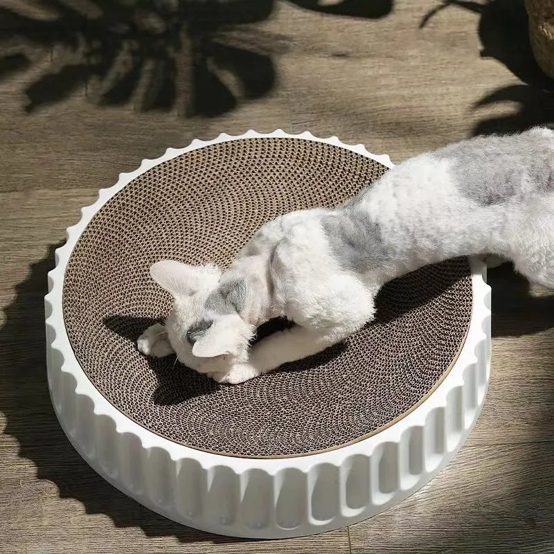 Round design cat scratching bed - Size L 40cm x 10cm