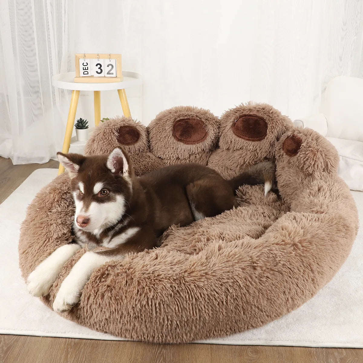 Canapé-lit lavable en peluche pour chien et chat de 70cm - 3 coloris