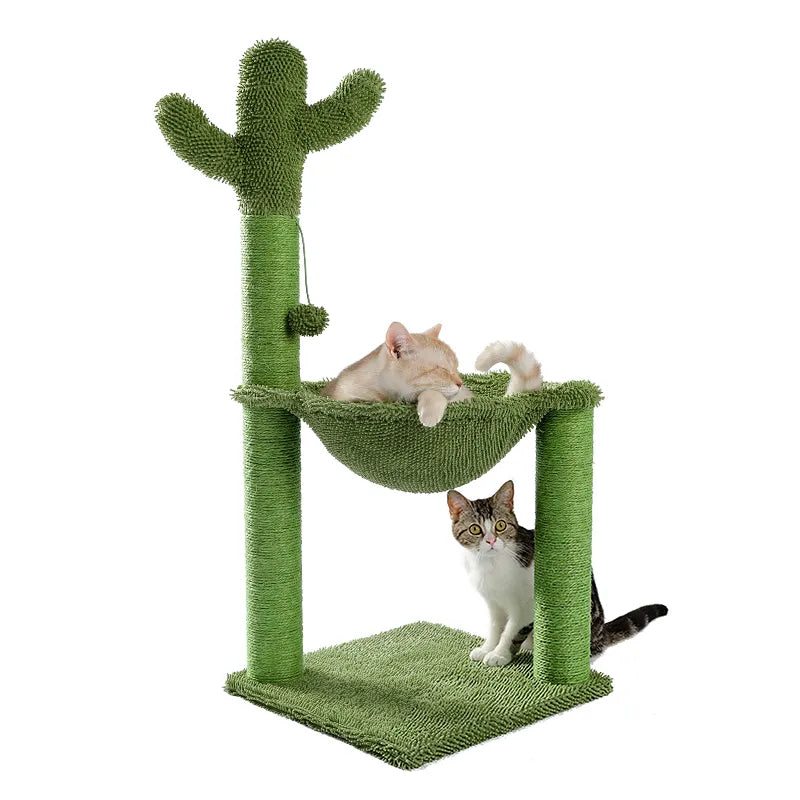 Cactus griffoir avec hamac pour chat